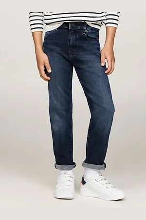 Tommy Hilfiger Czarne jeansy skater z prostymi nogawkami