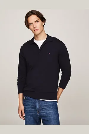 Tommy Hilfiger Sweter z kaszmiru z kołnierzykiem polo