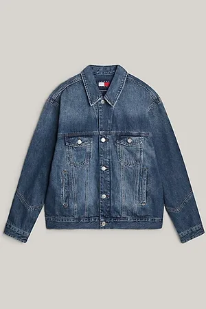 Tommy Hilfiger Luźna kurtka z denimu z efektem wyblaknięcia TJ x Game Day