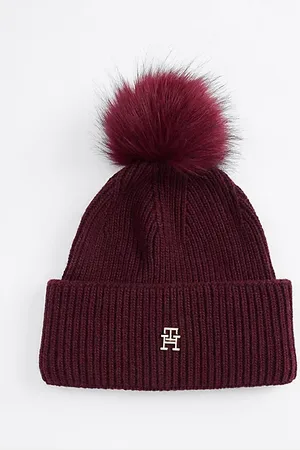 Tommy Hilfiger Czapka typu beanie z pomponem z kolekcji Chic
