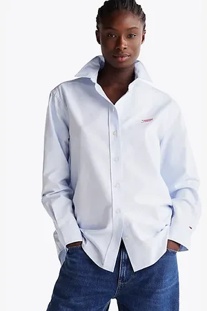 Tommy Hilfiger Luźna koszula z wyhaftowanym logo