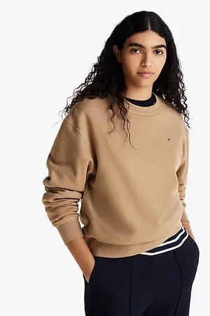 Tommy Hilfiger Bluza z okrągłym dekoltem i wyhaftowaną flagą