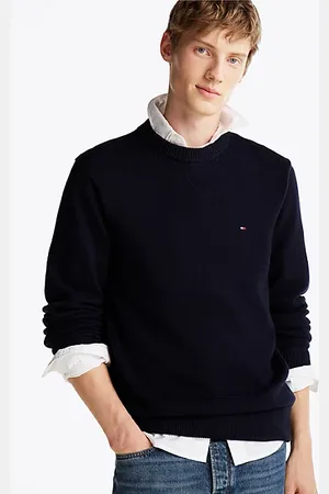Tommy Hilfiger Sweter o luźnym kroju z haftowaną flagą
