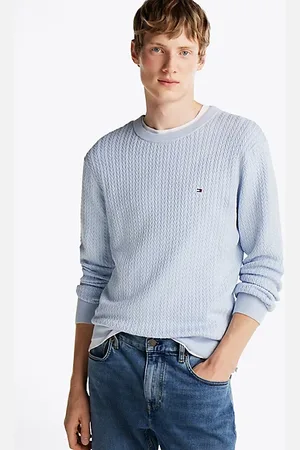 Tommy Hilfiger Sweter z okrągłym dekoltem o splocie w jodełkę