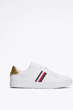 Tommy Hilfiger Skórzane tenisówki Essential z sygnowaną taśmą