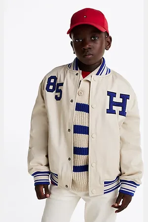 Tommy Hilfiger Diagonalowa kurtka bomber Varsity