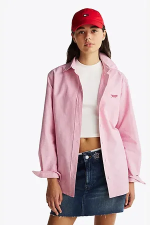 Tommy Hilfiger Luźna koszula z wyhaftowanym logo
