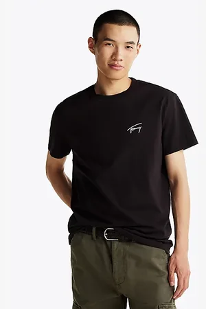 Tommy Hilfiger T-shirt z wyhaftowanym logo z podpisem Tommy