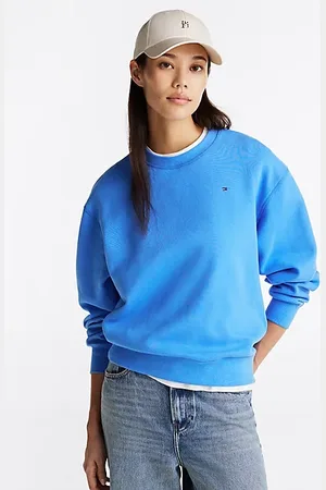 Tommy Hilfiger Bluza z okrągłym dekoltem i wyhaftowaną flagą
