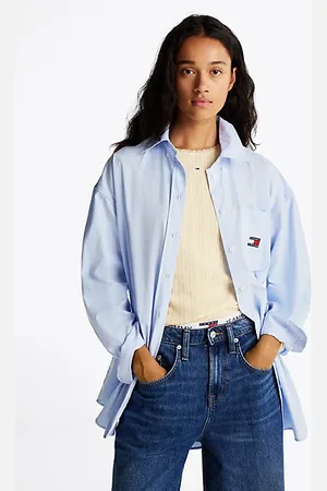 Tommy Hilfiger Popelinowa koszula o kroju oversize