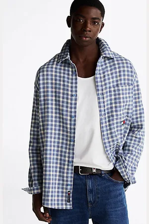 Tommy Hilfiger Luźna koszula flanelowa w kratę