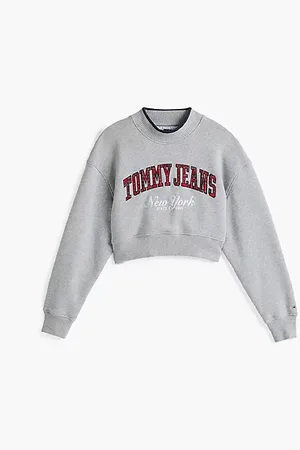 Tommy Hilfiger Bluza o skróconym kroju z wysokim kołnierzem