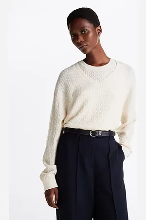 Tommy Hilfiger Sweter z drobnym splotem warkoczowym