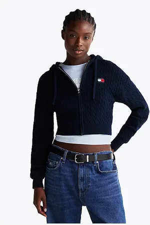 Tommy Hilfiger Bluza na zamek ze splotem warkoczowym