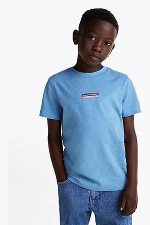Tommy Hilfiger Melanżowy T-shirt z logo Hilfiger Monotype