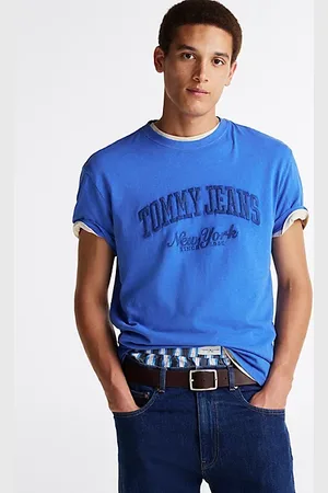 Tommy Hilfiger T-shirt z efektem wyblaknięcia i logo varsity