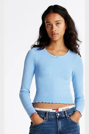 Tommy Hilfiger T-shirt o wąskim kroju z długim rękawem