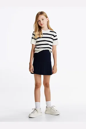 Tommy Hilfiger Spódnica o drobnym splocie warkoczowym