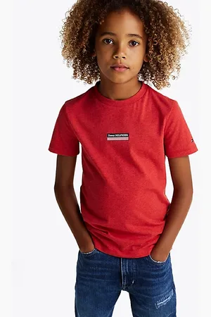 Tommy Hilfiger Melanżowy T-shirt z logo Hilfiger Monotype