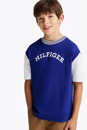 Tommy Hilfiger T-shirt z flokowanym logo Hilfiger Monotype
