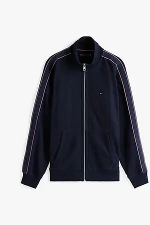 Tommy Hilfiger Zapinana na zamek bluza z kontrastową taśmą
