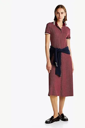 Tommy Hilfiger Sukienka polo o długości midi