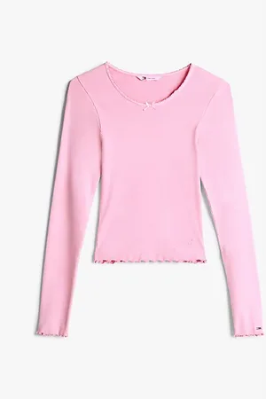 Tommy Hilfiger T-shirt o wąskim kroju z długim rękawem