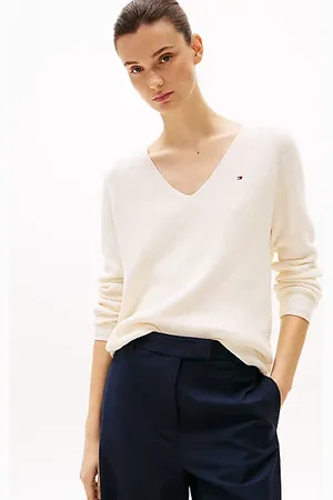 Tommy Hilfiger Sweter z dekoltem w szpic