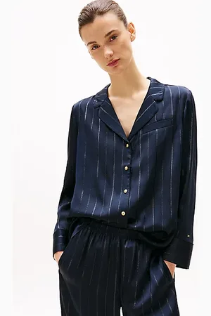 Tommy Hilfiger Bluzka o luźnym kroju w metaliczne paski