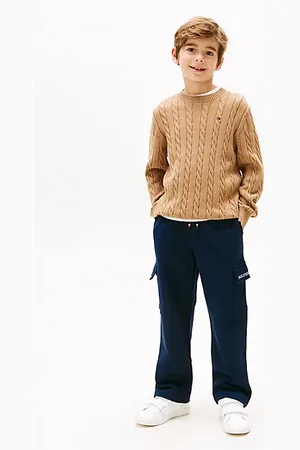 Tommy Hilfiger Joggery Hilfiger Monotype o kroju bojówek