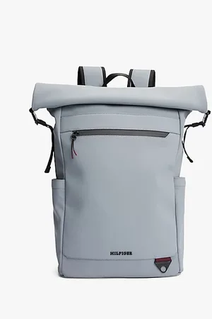 Tommy Hilfiger Plecak ze zwijaną górą i logo
