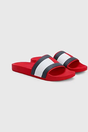 Tommy Hilfiger Klapki basenowe z flagą na pasku