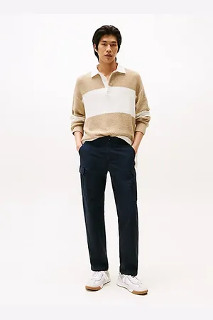 Tommy Hilfiger Satynowe bojówki o luźnym kroju
