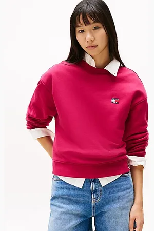 Tommy Hilfiger Sweter o pudełkowym kroju z naszywką