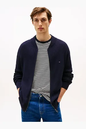 Tommy Hilfiger Sweter z zapięciem na zamek i kołnierzem bejsbolowym