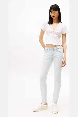 Tommy Hilfiger Obcisłe jeansy Sophie z niskim stanem