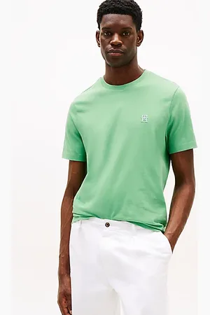 Tommy Hilfiger T-shirt z kontrastowym haftem z monogramem TH