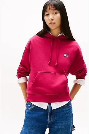 Tommy Hilfiger Pudełkowa bluza z kapturem i naszywką