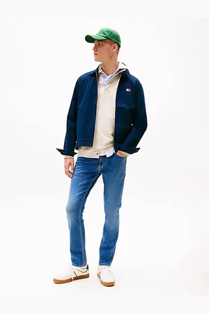 Tommy Hilfiger Wąskie jeansy Scanton z wyhaftowaną flagą