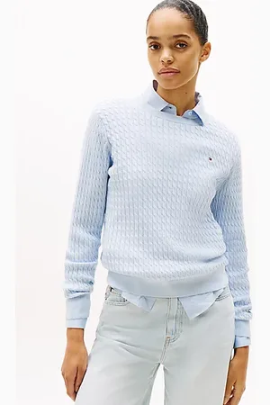 Tommy Hilfiger Sweter o cienkim splocie warkoczowym