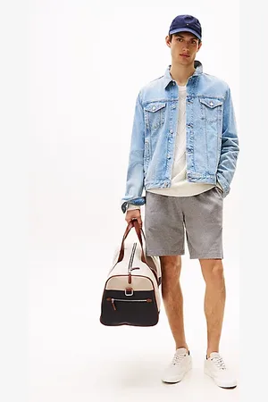 Tommy Hilfiger Szorty dresowe z wyhaftowaną flagą