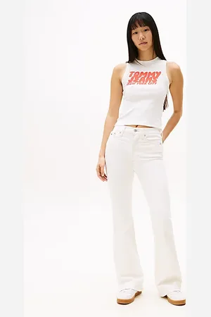 Tommy Hilfiger Jasne rozkloszowane jeansy Sylvia
