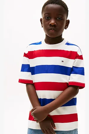 Tommy Hilfiger T-shirt z okrągłym dekoltem i wyhaftowaną flagą