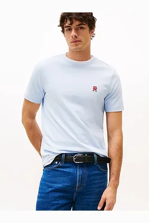 Tommy Hilfiger T-shirt z kontrastowym haftem z monogramem TH