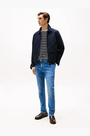 Tommy Hilfiger Wąskie jeansy Bleecker z przetarciami