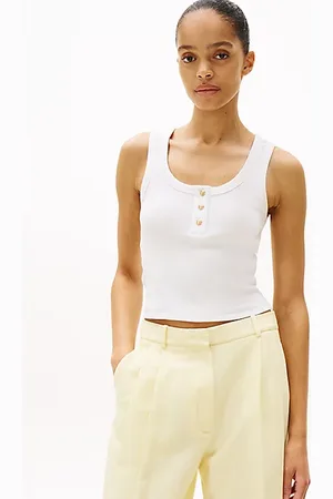 Tommy Hilfiger Wąski top bez rękawów Henley