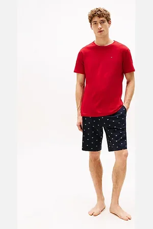 Tommy Hilfiger Piżama z T-shirtem i szortami z nadrukiem