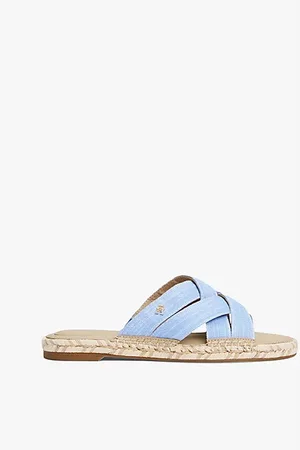 Tommy Hilfiger Klapki espadryle z cholewką z chambray