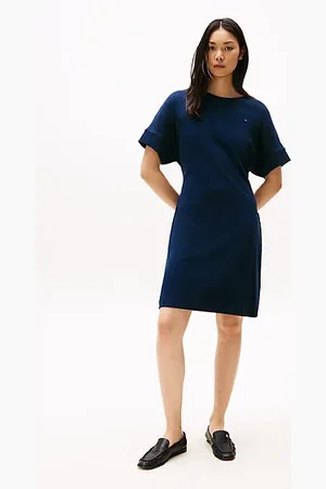 Tommy Hilfiger Sukienka mini z paskiem i krótkim rękawem