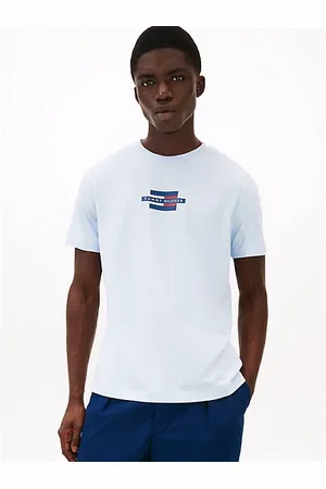 Tommy Hilfiger T-shirt z nadrukiem logo z flagą